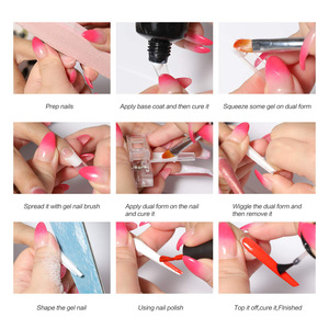 600pcs/ Box French Transparent Conical Pressure Nail Without C Curve French Coffin <strong>Shape</strong> Half Nail <strong>Tip</strong> - Product Image 4