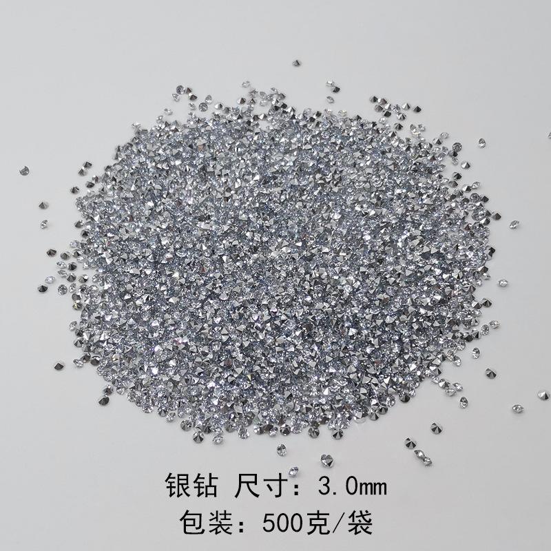 Sac de 500 g de diamants argentés de 3 mm