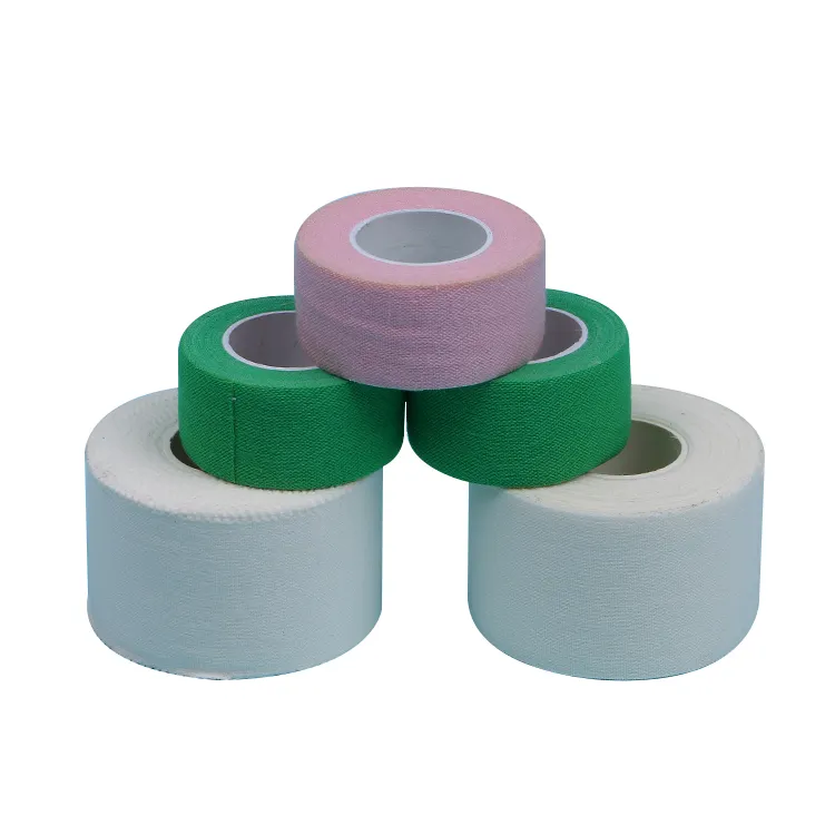 breathable cotton stretch fabric sport muscle kinesiology tape customized oem athletic tepe