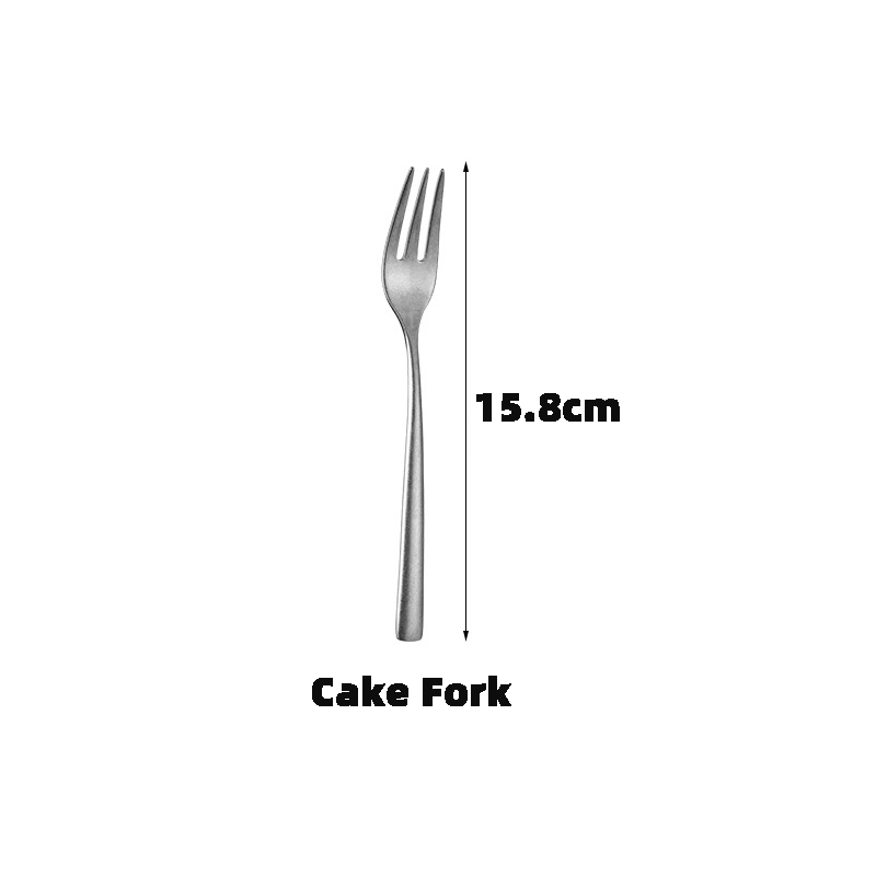4-Antique Silver Cake Fork