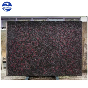 אפור מוברש מברכת אבן יוקרה סוגים שונים של גרניט גרניט מטאורים מלוטשים קיר - Product Image 3