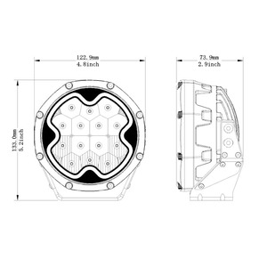 2025 5 ''70W 12V 24V補助スポットライト4x4バンパーピックアップ4WD SUV LedワークライトDRL LEDドライビングライト付き - Product Image 3