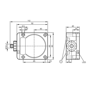 BXUAN <strong>Inductive</strong> Square <strong>Proximity</strong> <strong>Sensor</strong> Flush Type Two Wire Output DC Detection Distance 20-60mm - Product Image 5