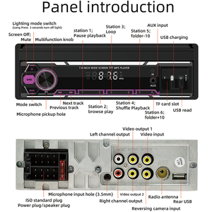 7 \ "lettore MP5 Wireless per auto Android con controllo manuale Bluetooth/SD/RDS/USB/funzione rossa amplificatore per schermo LCD e caratteristiche RGB - Product Image 6