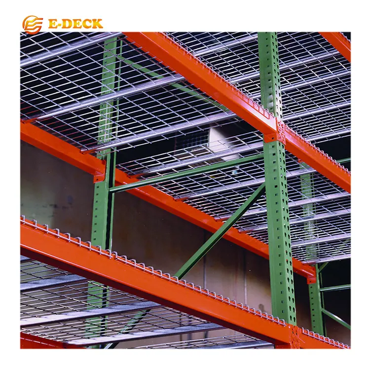 E-Deck Hot Sale Lagerung Square Grid Support Wire Mesh Decking für mittlere Beans pru chung