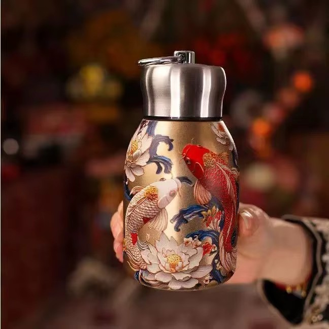 Rose gold koi fish