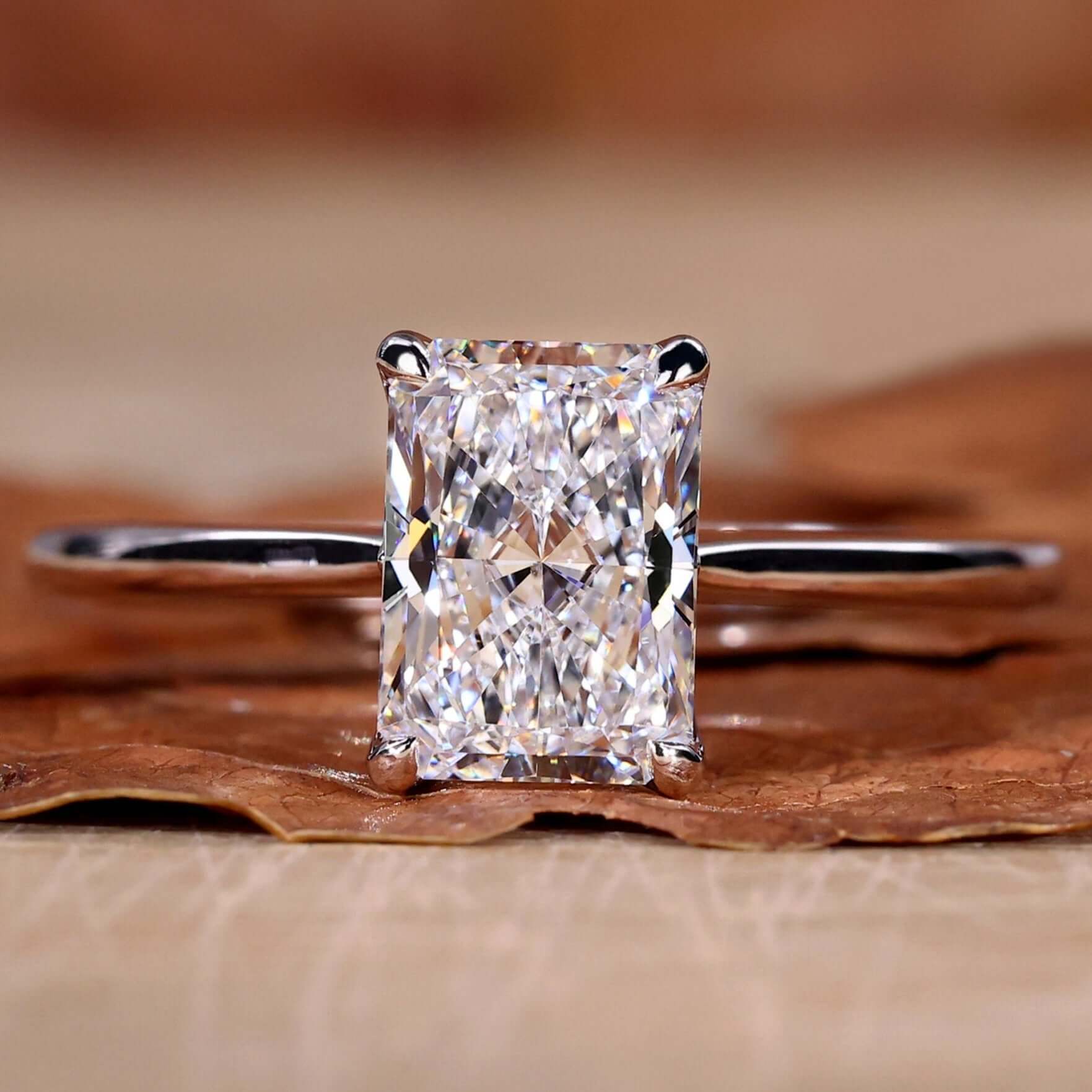 radiant solitaire ring