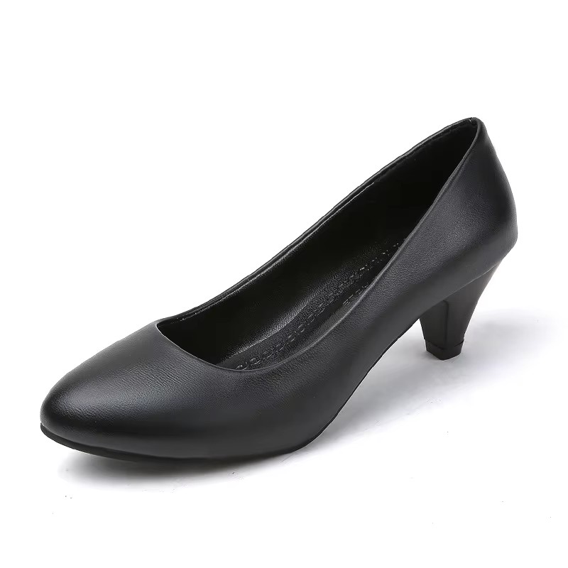 Semelles souples noires Talons de 6 cm d'épaisseur