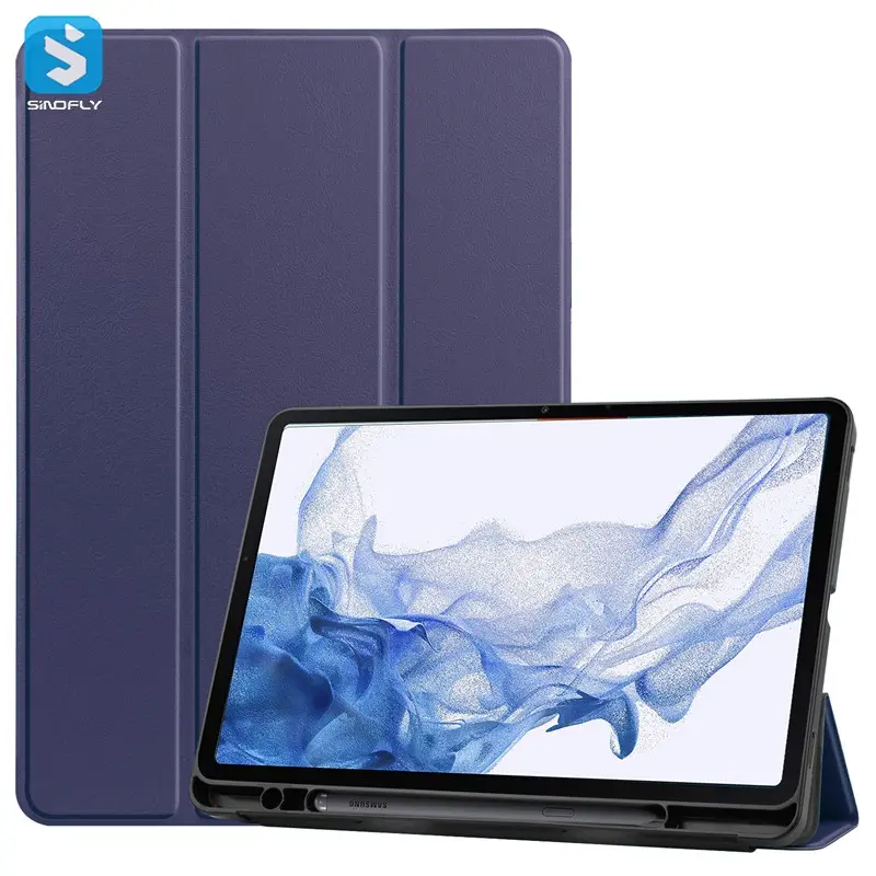 Großhandel stoß feste Leder Tablet-Hülle für Samsung Galaxy Tab S8 S7 S9 Tablet-Abdeckung