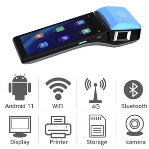 Dispositivo POS Android 11 de mano con pantalla táctil azul de 6 pulgadas con impresora térmica - Product Image 6