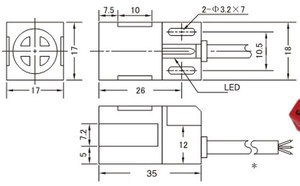 Sensor de interruptor de proximidad inductivo cuadrado de 2, 2mm, PNP, NPN, IP67, 2/3 hilos, 2, 2, 1 par, 1 par, 1 par - Product Image 2
