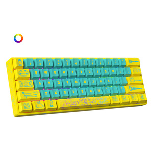 TOPSTYLE-teclado TKB-K1Y para juegos con cable, miniteclado RGB con 61 teclas de ordenador, sin punzón, mecánico
