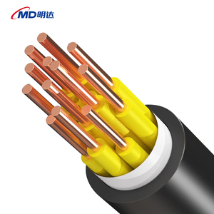 Mingda KVV telli bakır maça telleri 2/3/4-çekirdek kontrol kablosu PVC yalıtım 1.0/1.5/2.5/4/6 kare kılıf güç  uzatma kablosu - Product Image 2