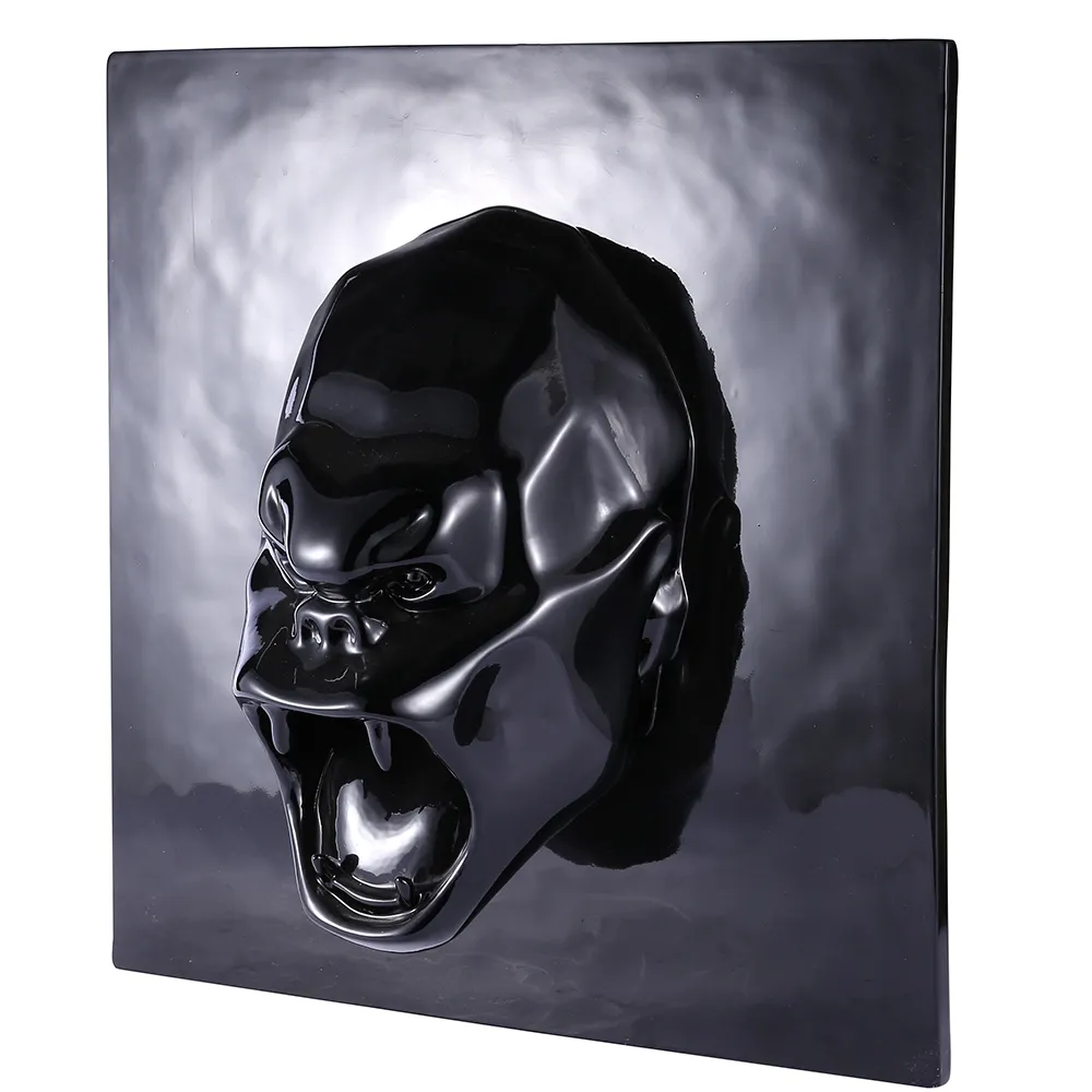 Kong Heads Tiers kulpturen Gorilla Kopf Wand dekoration Skulptur