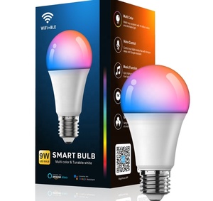 Lampadina WiFi vocale intelligente 9wrgbcct lampadina AlexaGoogle con supporto per il cambio colore della luce - Product Image 1
