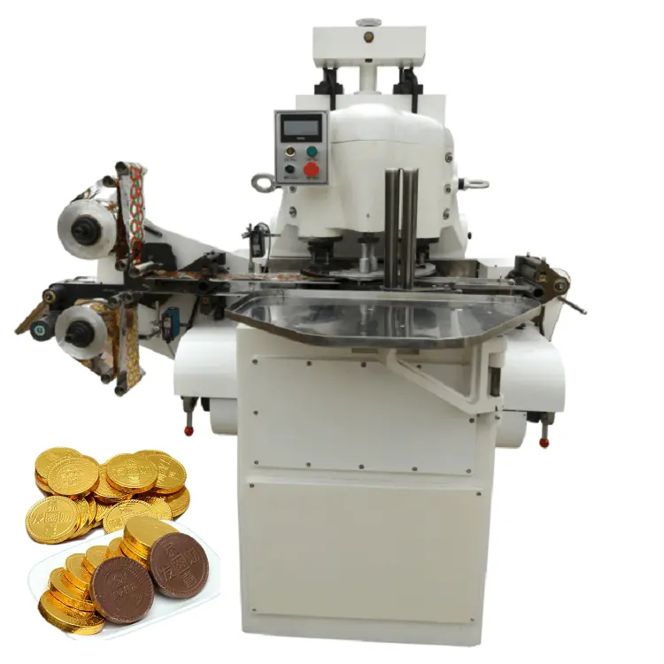 Muntchocolade Verpakkingsmachine Folie Verpakking Papierrol Plastic Wikkelmachine Pallet Plastic Wikkelmachine