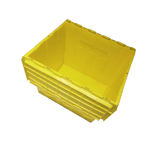 Almacenamiento logístico de alta resistencia Stack Nest Turnover Tote Bins Caja móvil de plástico con tapa Rectángulo Caja grande de pared sólida - Product Image 6