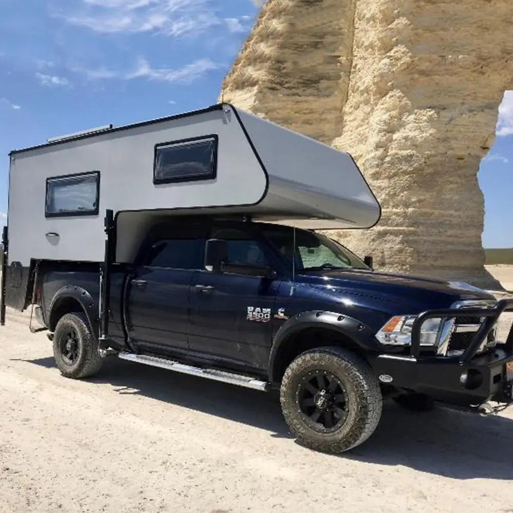 Ecocampor-caravana todoterreno pequeña para camioneta, cama de camión