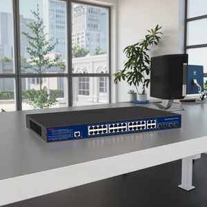 24 cổng thông minh L2 quản lý Gigabit PoE mạng chuyển đổi 10/100/1000Mbps Máy tính để bàn <span class=keywords><strong>VLAN</strong></span> với 4 + 4 * SFP cổng - Product Image 2