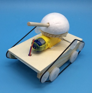 模型建筑套件 DIY 组装坦克模型木材物理科学实验玩具教育儿童 - Product Image 3