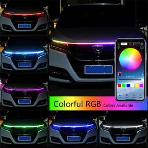 LED ban ngày chạy DRL bắt đầu quét tự động hướng dẫn dải ánh sáng màu duy nhất môi trường xung quanh đèn linh hoạt 12V Xe mui xe Đèn trang trí - Product Image 6