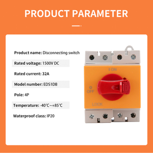 XIONGISOLAR 1500VDC 32A DC 4-полюсный Солнечный изолятор PV солнечный фотоэлектрический изоляционный выключатель Rotarty solating Products - Product Image 2