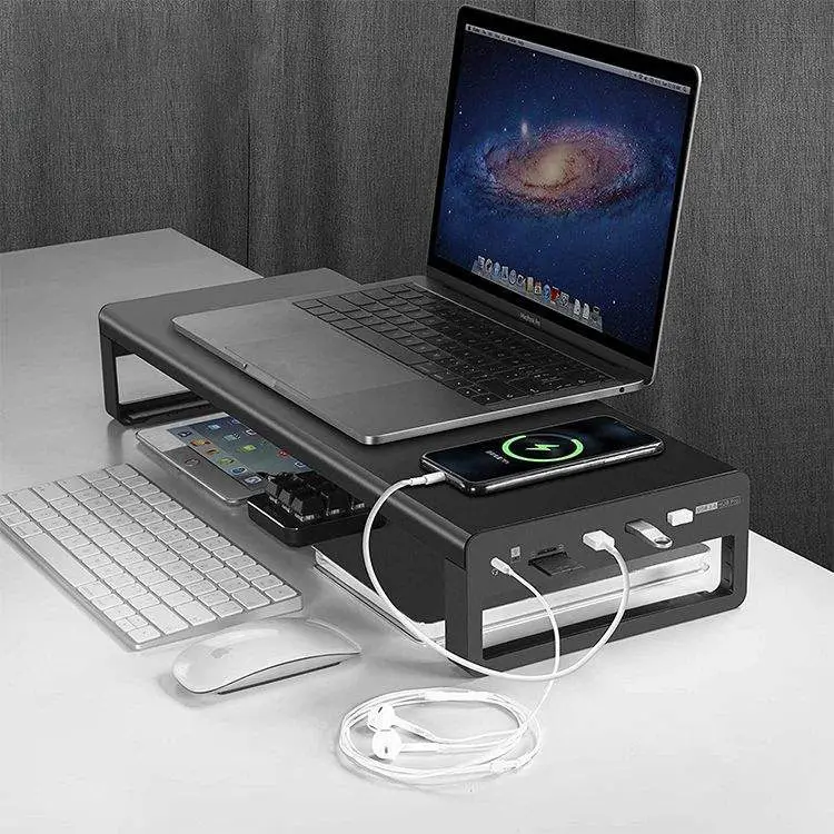 Mesa plegable multifunción, ordenadores portátiles y accesorios, mesa moderna con disipación de calor USB para ordenador