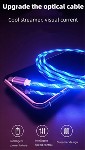 Glowing LED Cable 2A Fast Charging Cable Micro USB Type-C Cable Flowing Streamer Light LED for Phone 8 Pin Charge Wire Cord - Product Image 4