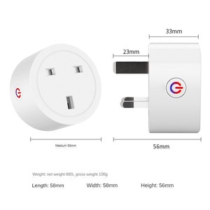 Tuya WiFi Smart Socket 16A 20A EU UK Plug supporta Smart Life APP controllo vocale Power Monitor presa Timer per Google Home Alexa - Product Image 2