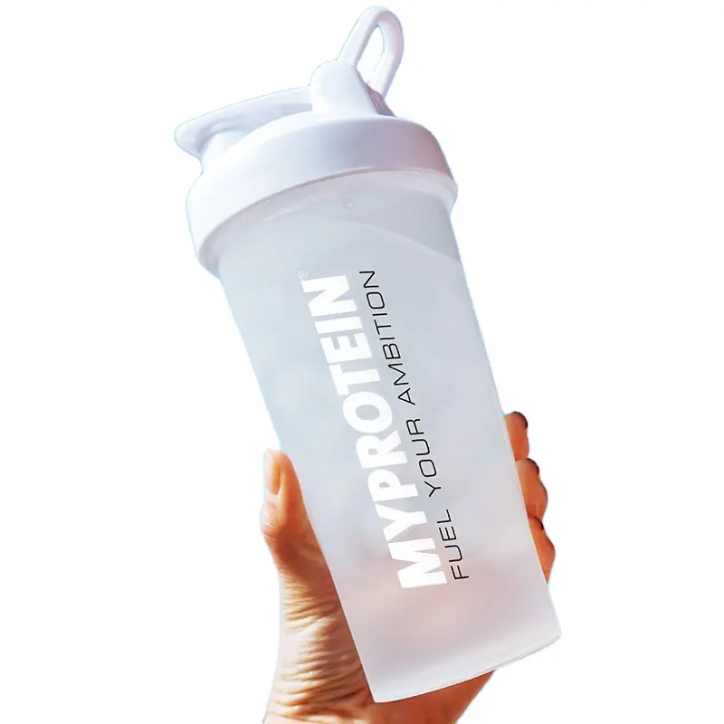 Logo personalizzato palestra Fitness BPA Free Plastic Protein Shaker bottiglia d'acqua con sfera di miscelazione 400ml 600ml