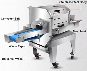 Ngành công nghiệp Heavy Duty thương mại thép không gỉ thịt tự động cắt Dicer đông lạnh tươi thịt thịt <span class=keywords><strong>Slicer</strong></span> máy - Product Image 5