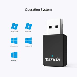 Adaptador Wifi USB Tenda modelo U9 banda Dual 2,4/5G AC650 tarjeta de red inalámbrica compatible con Windows 11/10/8.1/8/7/XP para servidor - Product Image 2
