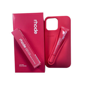 Luxury Silicone <strong>Rhode</strong> Mobile Phone Cases with Lip Gloss Lipstick Holder Compatible with for IPhone11 12 13 14 15 16 Pro <strong>Max</strong> Plus