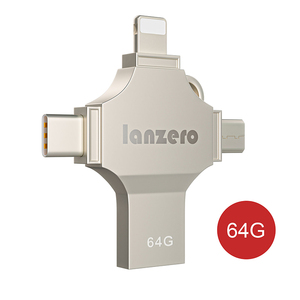 4 In 1 Multi funzione del telefono OTG Usb 3.0 Flash Drive 64GB tipo-C disco di memoria Pendrive per iphone Android - Product Image 1