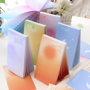 LABON-Bloc de notas de papel personalizado sin madera, estilo de arte gradiente de Dreamlike, Mini almohadillas portátiles para notas - Product Image 3