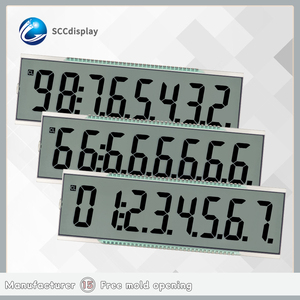 Custom SJXDGN042 HTN positivo 8 cifre a punto decimale Display monocromatico segmento schermo statico moduli LCD opzione economica - Product Image 2