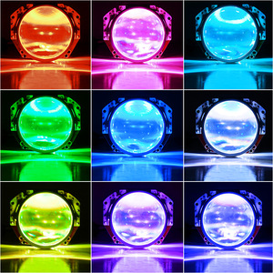 <strong>RGB</strong> Demon Eyes Headlights Projector Lens App Control Devil Eye <strong>Led</strong> Car Decorative Accessories - Product Image 4