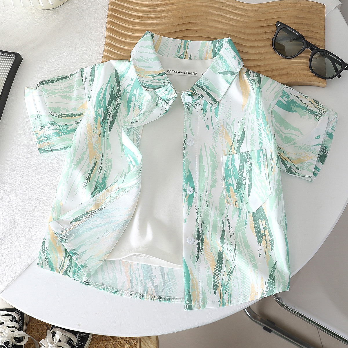 Chemise Cs-single motif géométrique