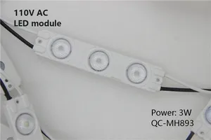 Reklam 110 ve pano işaretleri için 3 enjeksiyonlu LED ve Lens ile yüksek gerilim 220V/ışıklı kutular V AC LED modülü - Product Image 3
