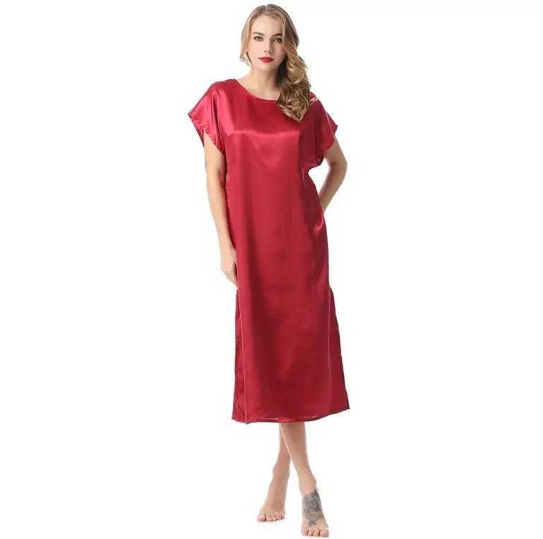 Vestido holgado de cuello redondo para mujer, vestido elegante de alta calidad