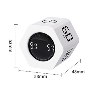 Anpassbare Farbe und Digital Mini Hexagon Flip Smart Countdown LED Digital Timer Kinder Visual Pomodoro Timer mit Alarm - Product Image 1