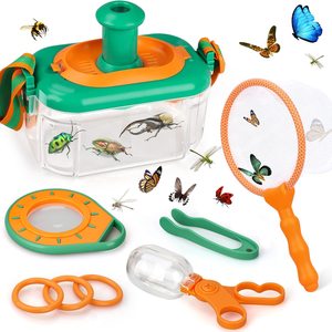 Kids Outdoor Explorer Bug Catcher Kit with Magnifying Glass Butterfly Net <strong>Critter</strong> Keeper Binoculars Adventure <strong>Set</strong> for Children - Product Image 1