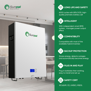 Sunpal 10Kw混合太阳能电池板能源系统5Kw 15Kw 50Kw 20Kw 100Kw成套太阳能系统，带家用存储装置 - Product Image 4
