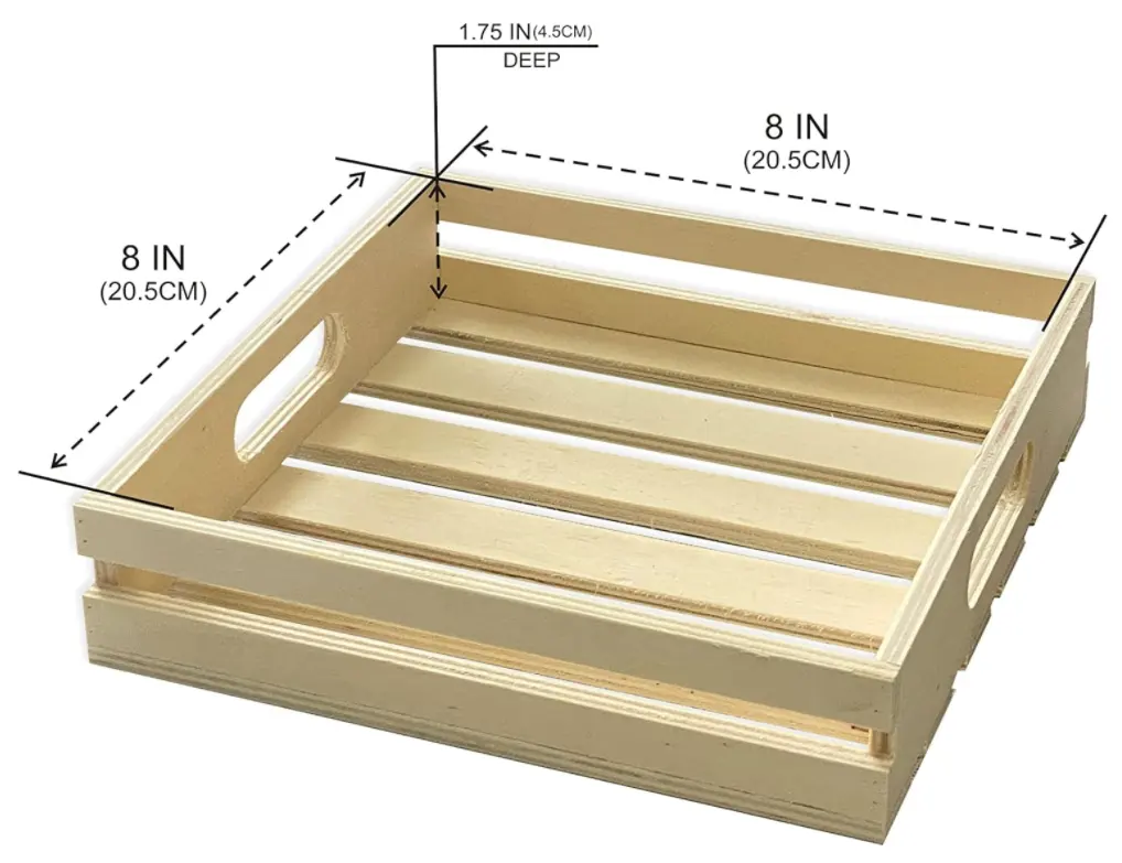 Casse per Pallet quadrate in legno stoccaggio di vassoi in legno non finiti per artigianato fai da te