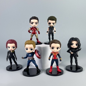 Tiktok Hot Selling Animation Derivatives Action Figure Spider-man Captains America Anime <strong>Avengering</strong> Anime Figure Set - Product Image 1