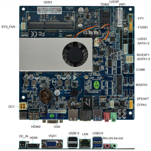 Placa base Mini-ITX Intel Broadwell-U I3 5005U Dual Core compatible con Win7/8/10/XP/Linux canal de memoria DDR3 único integrado - Product Image 4