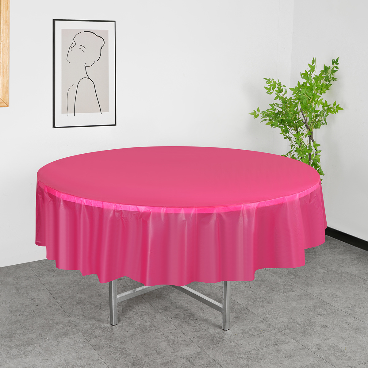 Rose red round 213cm