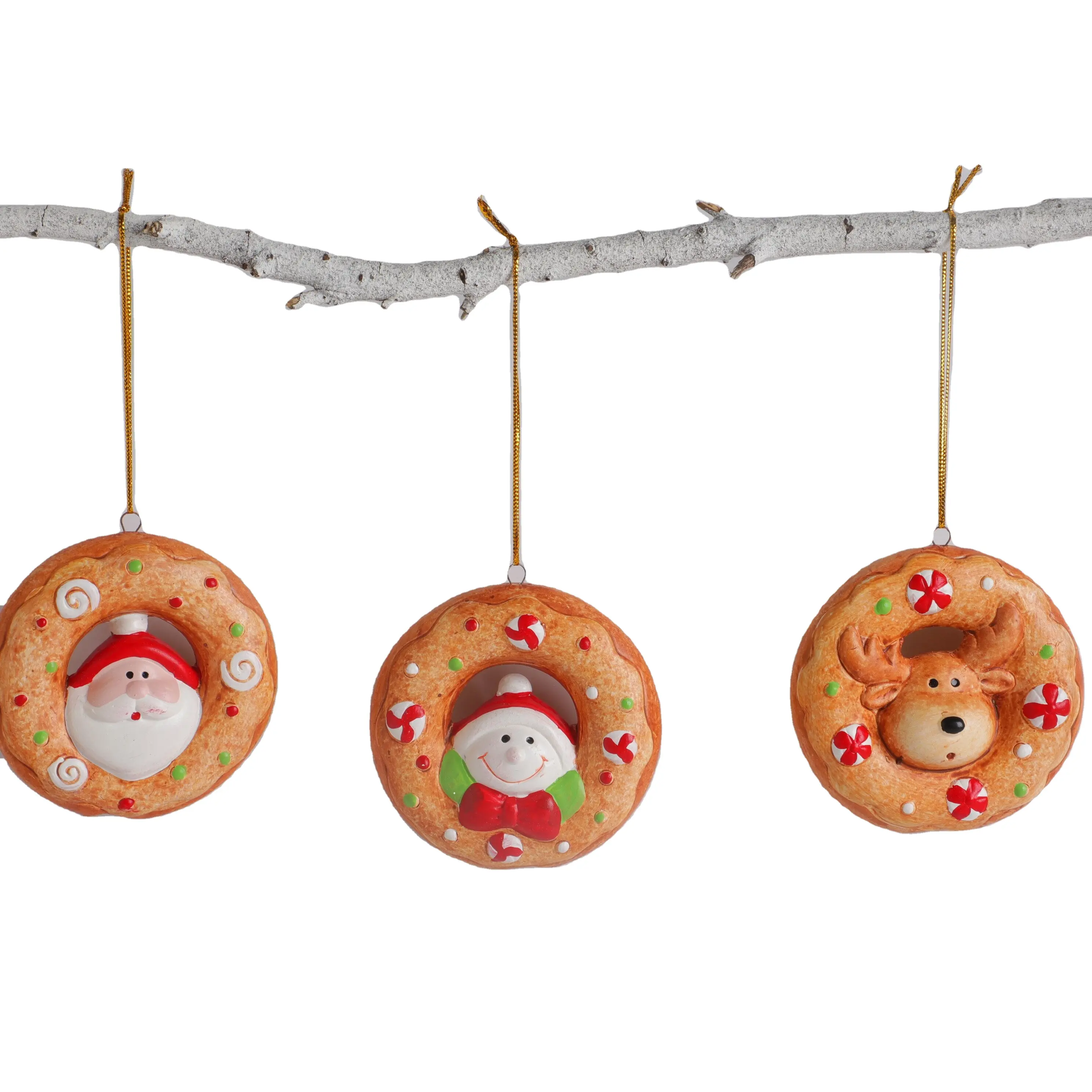 "Donut Candy Kleurrijke Deur Opknoping Etalage Xmas Decoraties | Keramische Kerstversiering Voor Feestelijke Cheer