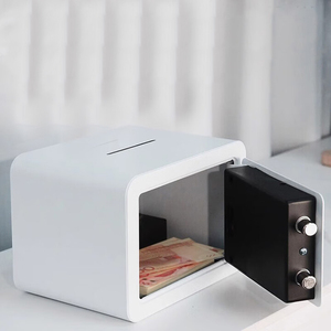 Caja fuerte de seguridad para el hogar, caja fuerte de acero con sensor de luz, teclado digital ignífugo y llave/código de acceso, bolsa de dinero incluida - Product Image 2