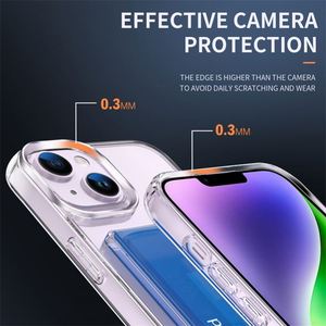 全新设计透明TPU电脑组合信用卡插槽手机外壳，适用于iPhone 14 Plus 11 12 13 14 Pro Max卡夹盖 - Product Image 3